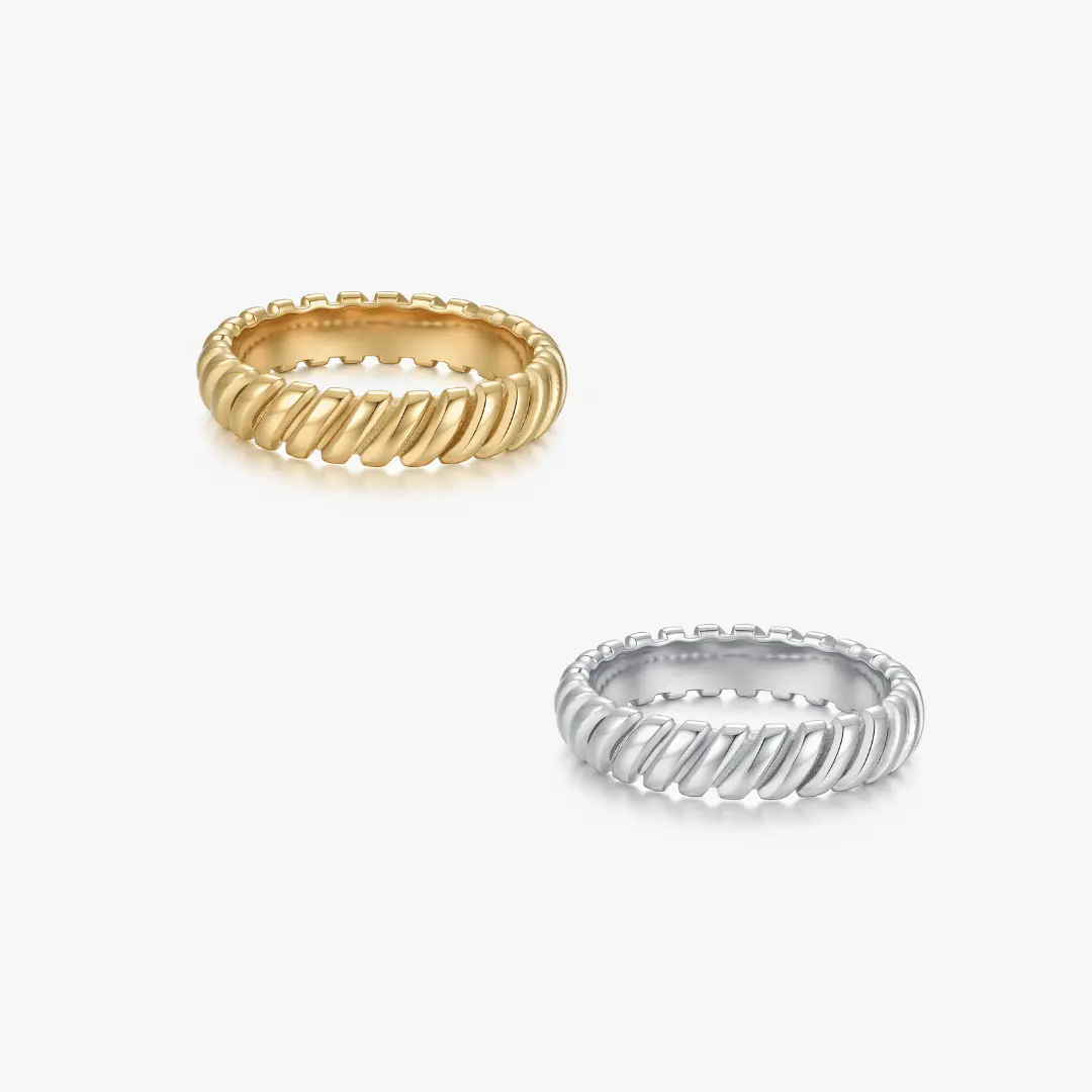 Spiral Ridge Band Ring