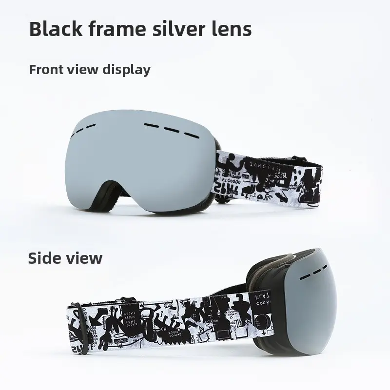 Black frame silver lens - graffiti