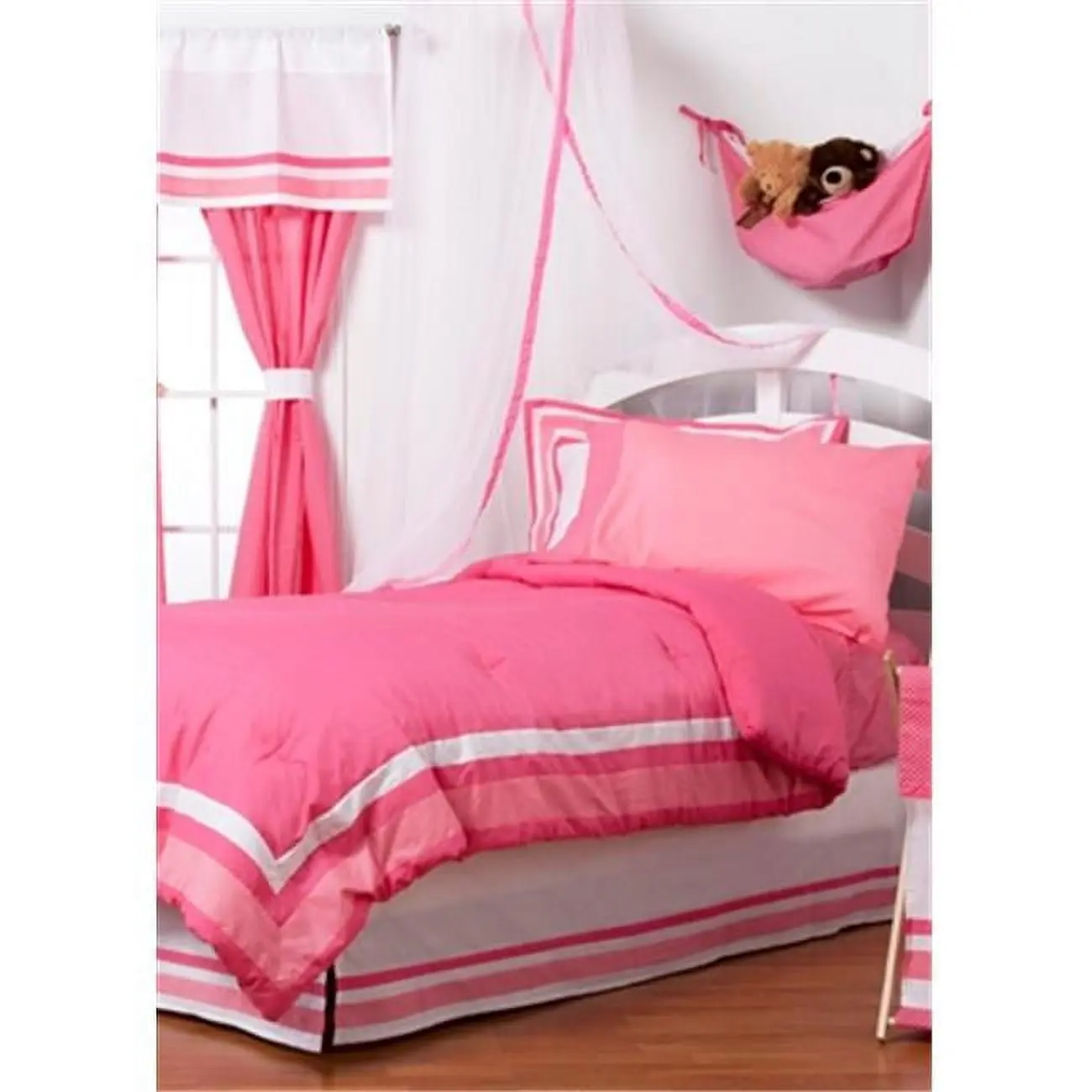 One Grace Place 10-18hp122 Simplicity Hot Pink Full 4 Piece Bedding Set