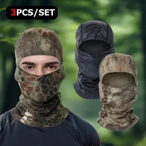 3PC/Set Breathable Camo Balaclava - UV, Windproof Full Face Mask, Perfect for Cycling, Skiing and Mountaineering, Multiple Colors, Outdoor Headwear, Solar Protection, Ski Mask, Perfect for Thanksgiving