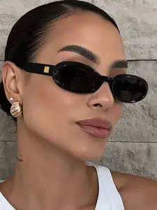 Unisex Y2K Trendy Small Frame Glasses, Vintage Classic Style, Durable Streetwear Accessories, Casual Daily Wear, Party Gifts, Trendy Casual Sunglasses