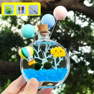 Perfume Bottle Marimo Moss Ball | Complete Glass Ecosphere, Low-Maintenance Aquatic Plant for Desk Decor | Soothing Visual Stress Relief & Calming Focus Aid