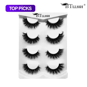 4 Pairs Volume Curl Cluster Lashes Dense Curled False Eyelashes, 17mm Fluffy Thin Lashes, Party Eye Tail Extension, Non-Toxic Solid Form, No Flammable Liquid, Eyelash Clusters #TOP PICKS