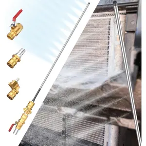 24" Radiator Cleaning Wand & Flush Tool for ,  & RVs - Compact Radiator Fin Cleaner with  Water/Air Flush, 4500 PSI Stainless Steel Nozzle, Quick-Connect