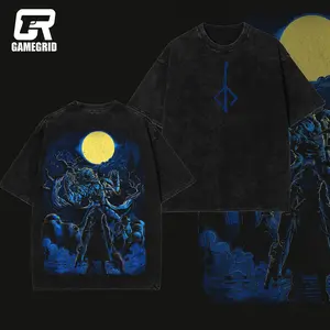 Retro Vintage Father Gascoine Beast Transformation Unisex Oversize Washed Lightweight Cotton T-Shirt Gift For Game Fan, Game Lover