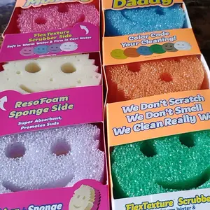 Scrub Daddy 3 Scrub Daddy Sponges & 3 Scrub Mommy Kitchen Sponges - Scratch-Free for Dishes & Multipurpose Cleaning - BPA Free & Made with Polymer Foam - Stain & Odor Resistant