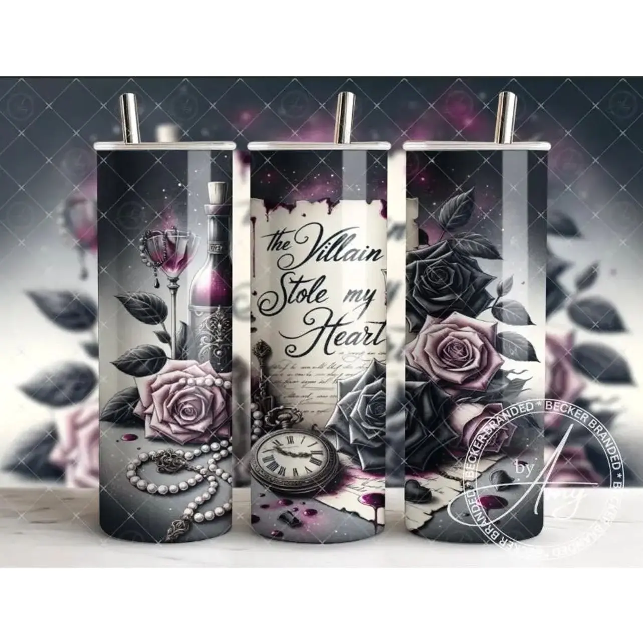 Dark Romance Skinny Tumbler 20 OZ - Villian