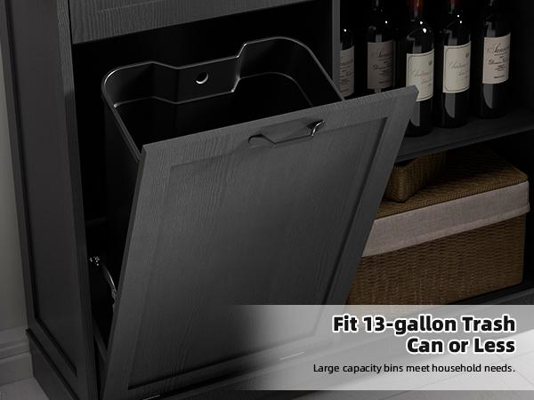 【Does Not Include Trash Can】 Spurgehom 2-in-1 Kitchen Trash Cabinet & Pantry Cabinet: Freestanding Tilt-Out Storage with Shelves, Holds 13 Gallon Garbage Can, for Kitchen, Living Room & Bathroom Organization 【Does Not Include Trash Can】 Spurgehom 2-in-1 Kitchen Trash Cabinet & Pantry Cabinet: Freestanding Tilt-Out Storage with Shelves, Holds 13 Gallon Garbage Can, for Kitchen, Living Room & Bathroom Organization