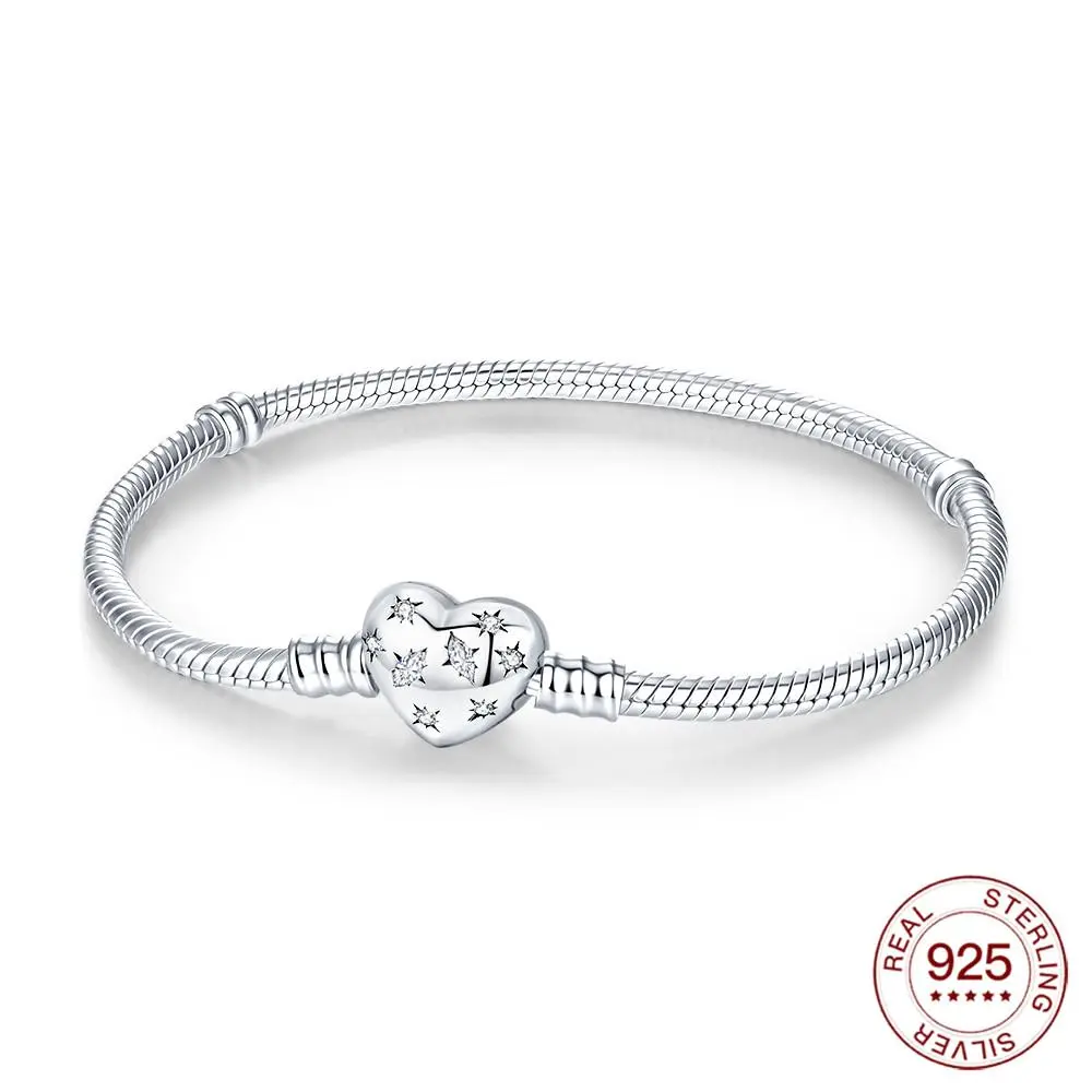 925 Sterling Silver Bracelet Love Love Bracelet Original Charm Beading DIY Jewelry Lover Makes Holiday Gifts For Ladies Lovers