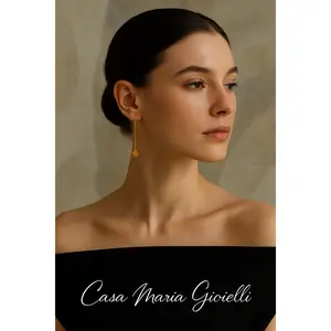 Fiore di Fuoco Luxury Earrings - 18K Solid Gold Threader Earrings – Casa Maria Gioielli