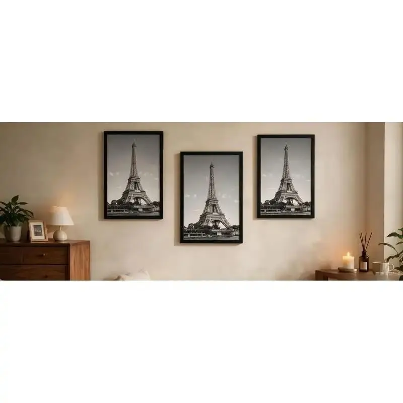 3 Pack 18 x 24 Inch Black Slide-In Poster Picture Frames, Anti-Scratch HD Protective Panel, Horizontal or Vertical Wall Mounting Photo Frame for Posters, Artwork, Art Prints, Home, Office & Gallery Wall Decor