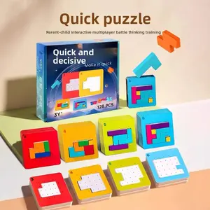 Fast-Paced Two-Player Battle Blocks - Educational Puzzle for Kids: Colorful Cubes for Logic and Critical Thinking Training