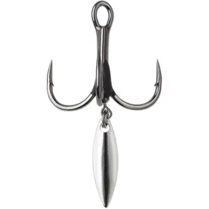 VMC 7548BD Bladed Hybrid Treble Hook 1X Black Nickel 2 pack