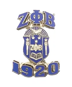 Zeta Pins - Letter, Crest, and Year