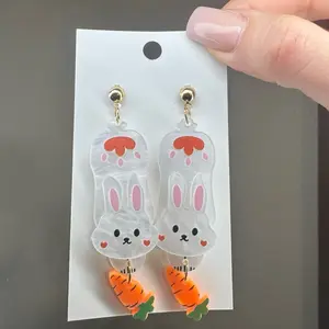 Bunny carrot earrings