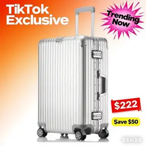 Aluminum Magnesium Alloy Luggage Large Capacity Trolley Case