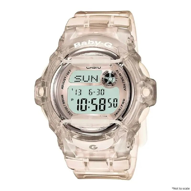 Casio Baby-G Digital Watch with Translucent Strap