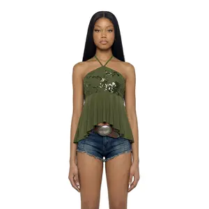 Stella Sequin Halter Top