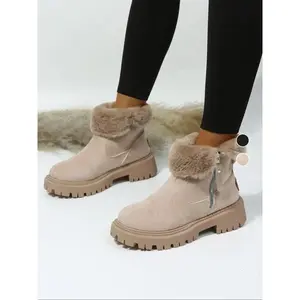 Women's new fashion trend winter fleece thickened ski-proof boots, comfortable and cold-proof and warm design make your winter warm, suitable for home casual wear and outdoor walking, the best choice for gifts