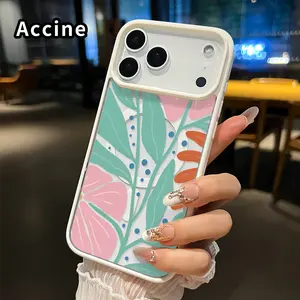 Magnetic Phone Case Supports Wireless Charging for iPhone 17 16  Pro Max Plus 15 14 13 12 11 Air E Floral Delight Dream Pattern Anti-Yellowing Shockproof durable ultra-thin Crystal Transparent Acrylic Cover