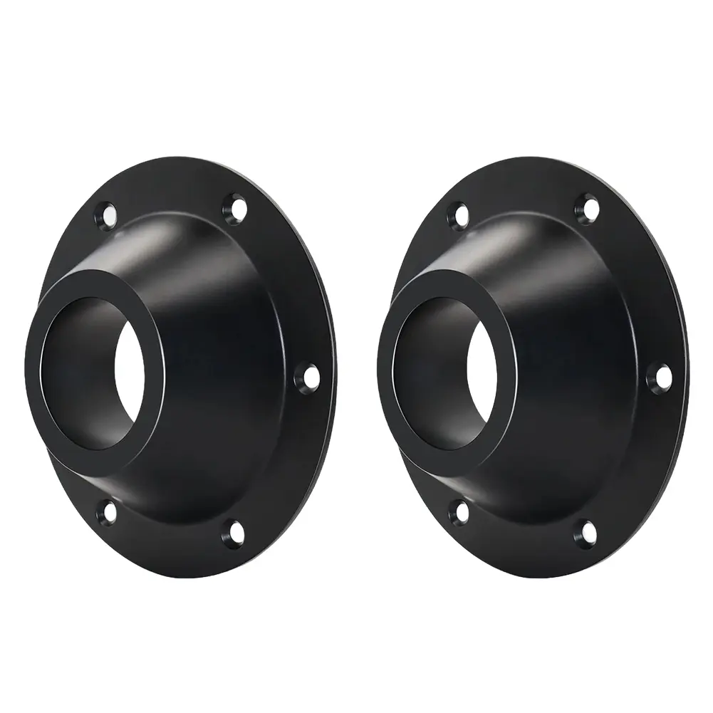 2 x RV Table Bases - Black Rustproof Aluminum RV Pedestal Leg Bases, Stable Installation with 6 Long Screws & 6 Short Screws, Floor Mounting Brackets, 167x167x45mm Standard Size for RVs, Travel Trailers, Camping