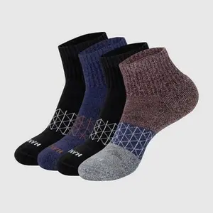 Hanes Men's 4pk Ankle Socks Pack, Absolute Comfort Cushioned Grey/Black 6-12