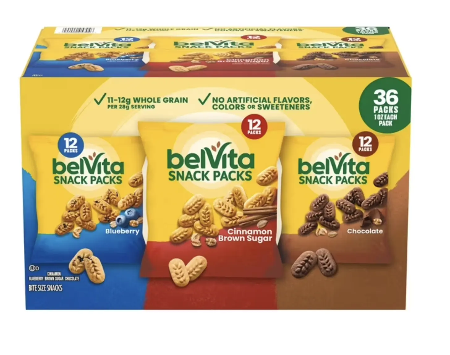 belVita Bites Breakfast Biscuits, Variety Pack, 1 oz., 36 pk.