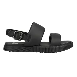 Sorel Womens Ona Streetworks Go-To Flat Casual Sandals Casual Low Heel 1-2" - Black