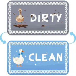 Dishwasher Magnet Clean Dirty Sign -Funny Goose Clean Dirty Magnet for Dishwasher Silly Reversible Dish Washer Goose Magnetic Double Sided Dish Washer Flip Indicator for Kitchen Decor