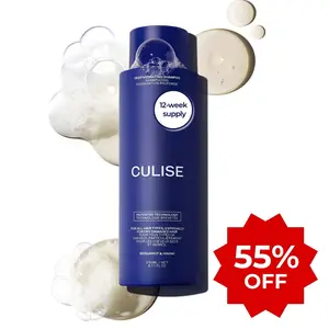 CULISE Korean Deep Hydrating Hair Shampoo for Dry, Damaged Color Treated - Instantly Moisturizes, Hydrates - Rice Water, Probiotics, Hyaluronic Acid, Argan Oil, Caffeine, Sulfate Free - 12-Week Supply