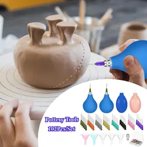 Ceramic Clay Application Kit, A Precision Metal Tool for Ceramic Artists And DIY Craftsmen That Requires No Charging, Durable Material, Ceramic Tools for a Variety of Projects - Home Improvement.
