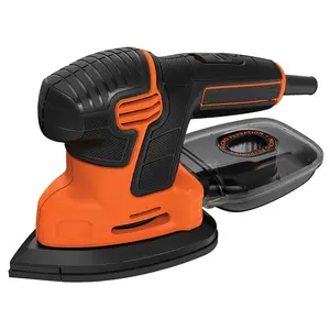 Detail Sander, 1.2 Amp, 16,000 OPM, Compact Design, 3-Position Grip for Comfort, Includes Dust Collector, Corded