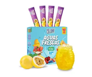 Klass Aguas Frescas, Powdered Drink Mix Variety Pack, 40 Singles Zero Sugar & Caffeine-Free Powder Packets, Water Drink Mix, Flavor: Passionfruit - 5 Calories Per Packet & Natural Flavors