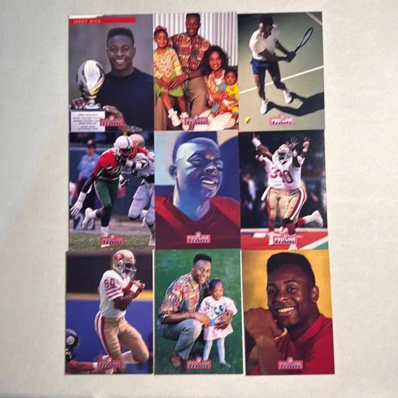 Jerry Rice 1992 Pro Line Profiles Complete Set 1-9