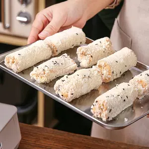 1pc Stainless Steel Rectangular Tray: Perfect for Baking, Toasting, Steaming, and Cooking! Bakeware