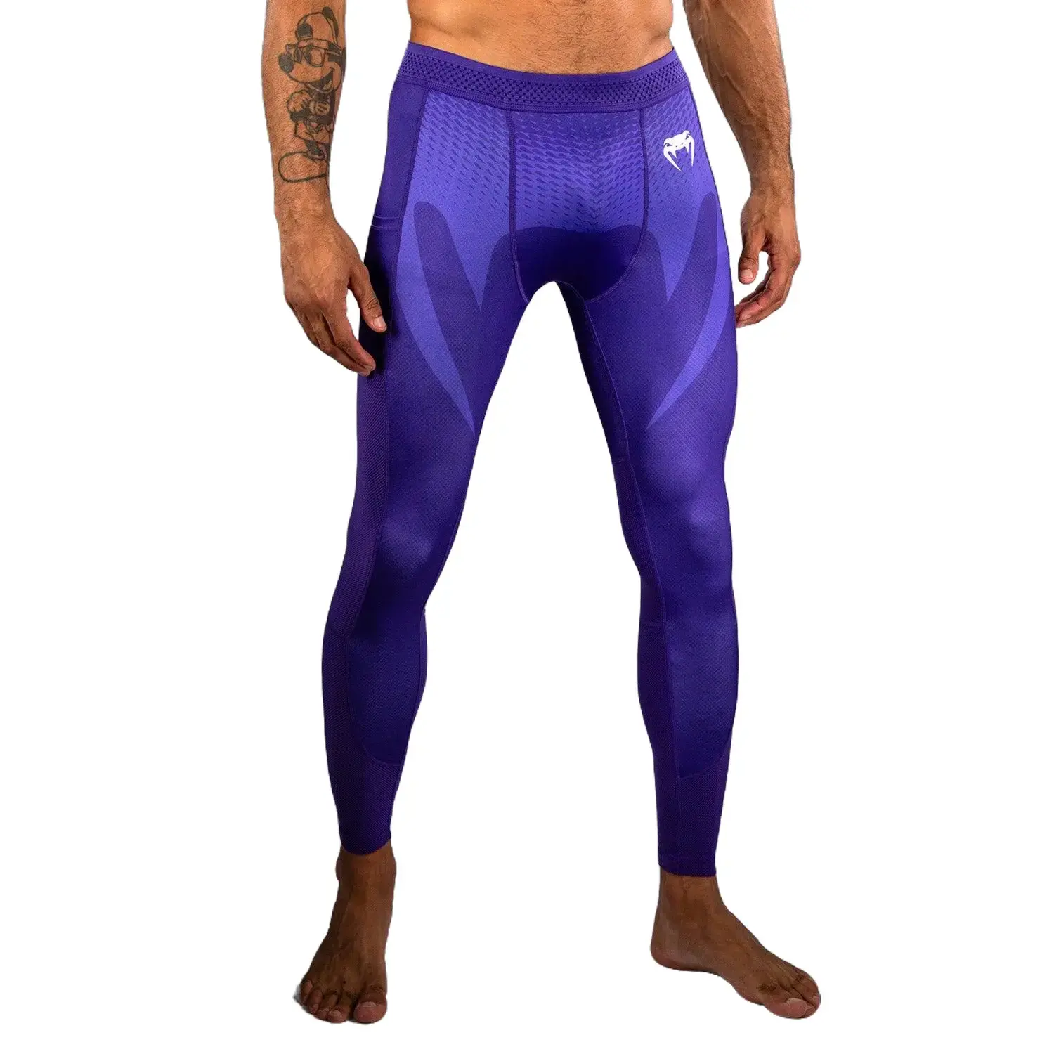Venum Men's No Gi IBJJF Approved Compression Spats, Purple Breathable Fitness Tights for Jiu-Jitsu & MMA, Breathable Fitness Leggings, Gymswear, Compression Shorts, Gym Clothing