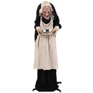 5 Foot Animated Greeter Old Lady Hag Prop