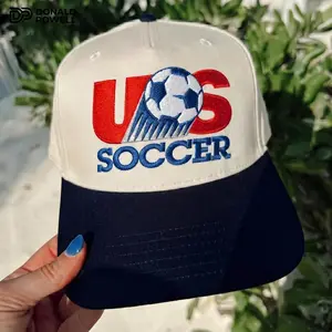 Vintage US Soccer Embroidered Hat, Retro 90s Trucker Cap, American Football Hat, Gameday Sports Gift