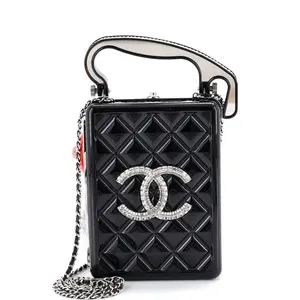 Pre-owned CHANEL Metal, Resin Shoulder Bags Traffic Light Minaudiere Resin with Metal and Crystals by Rebag