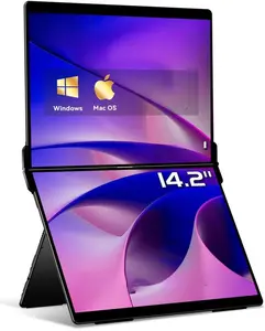 EHOMEWEI X1 Air, 14.2 Inch 2.8K IPS Display, 90Hz Dual-Screen, 400 Nit Brightness, 100% sRGB (Dual-Screen 14.2" No-Touch, 14.2")