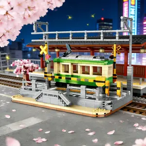 Cherry Blossom Station Model, Home Decor Ornament, Mixed Colors, Movie/flower/plant/love/fairy Tale Theme, Abs Resin Material, High-End Gift