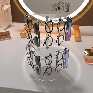 Acrylic Sunglasses Display Stand, 1 Count Multi-layer Desktop Glasses Storage Rack, Glasses Display Stand for Shopping Mall, Clear Display Stand