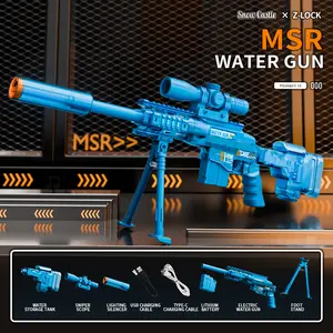 2026 NEW MSR Electric Water Gun, Automatic Squirt Gun with Glowing Muzzle, Water Blaster 320cc High Capacity,  Up to 30 FT Range, IP67 Waterproof, Water Blasters for Kids Adults Outdoor Summer Swimming Pool Game Toys birthday gift OutdoorFun Summervibes