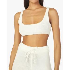 Scoop Chunky Cozy Stitch Pull On Bra Top