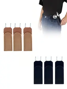 Adjustable Metal Hook Elastic Waist Belt, Unisex No Buckle Portable Comfort Waistband, 2pcs/4pcs/6pcs Boho Style for All Seasons, Adjustable Stretch Belt, Casual Waist Belt, Adjustable Belts