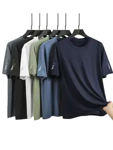 Men's Multi-Color Quick-Dry High-Elastic Sport T-Shirt, 3-Pack/1-Piece, Football Training, Breathable Mesh, Indoor Fitness