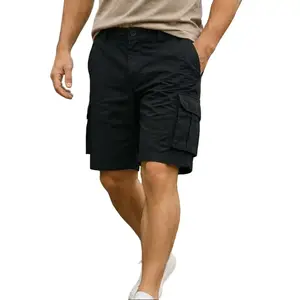 COEVALS CLUB Men's Casual Twill Cargo Shorts - Relaxed, Loose-Fitted, Lightweight, Military-Inspired, Pocketed, Button Men's Shorts for Outdoor Wear, Pocketed Men's Shorts