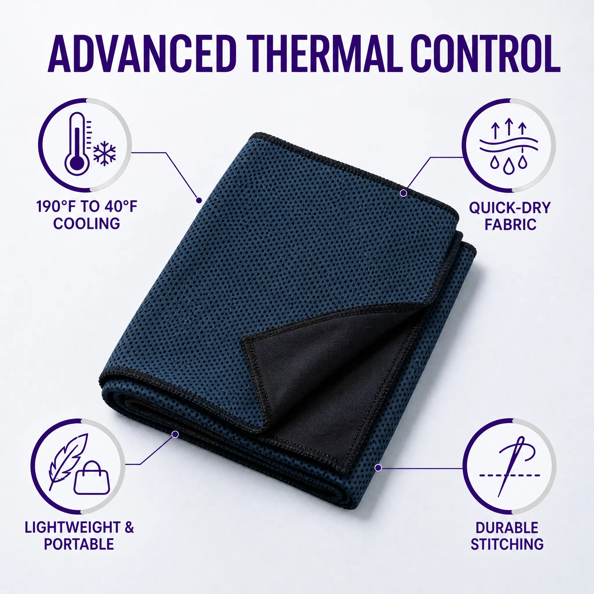Ice Cooling Towel , Soft Breathable Chilly Towel, Ice Towel, Microfiber Towel for Yoga, Sport, Running, Workout,Gym, Camping, Fitness, Workout & More Activities.