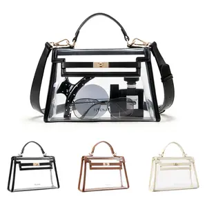 【Mother'S Day Gift】Telena Clear Stadium Bag, PVC Transparent Crossbody Purse for Women, Adjustable Strap, Stadium-Approved for Concerts, Sports Games & Events