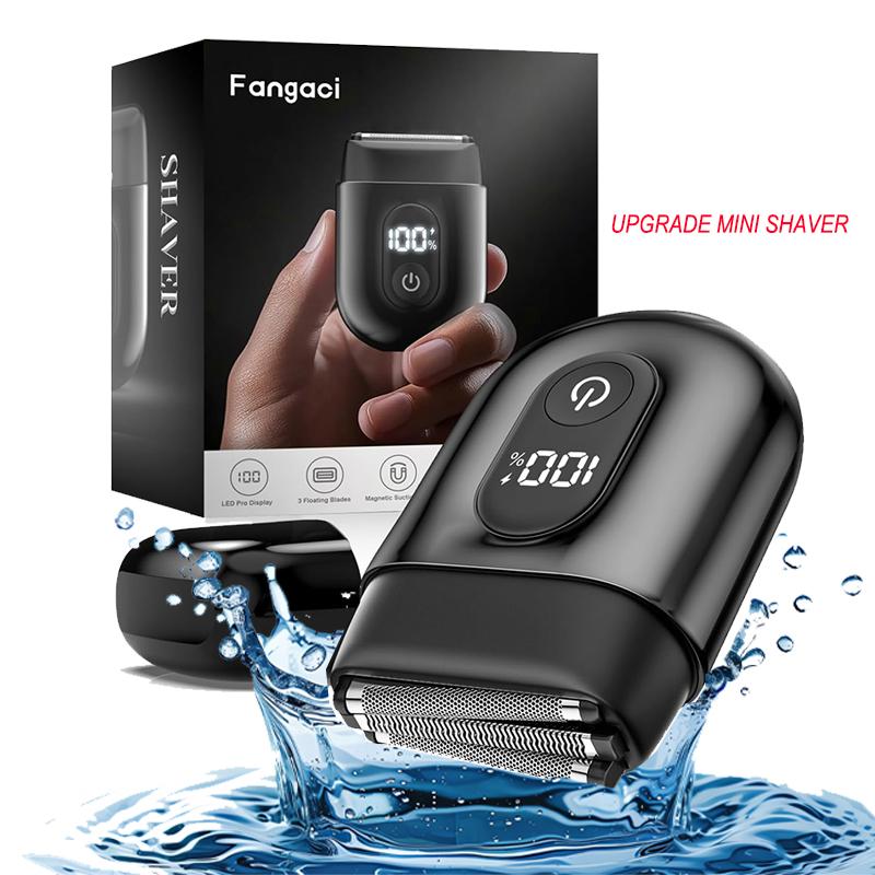 [TikTokShopStockUp]Upgraded Mini Electric Razor, Electric Shaver for Men,Women,Upgraded Foil Shaver with 3 Blade Heads IPX7 Waterproof Wet/Dry LED Display USB Type C Rechargeable FathersDayGift Flexible Floating